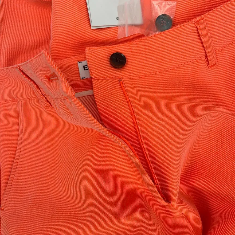 ESSENTIEL ANTWERP x ANTHROPOLOGIE Skirt SZ 2 Diner Flared Bottom Slit Orange NWT